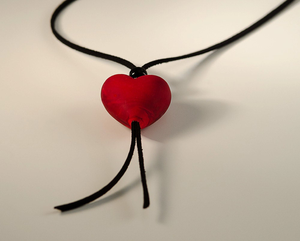 HEART Murano glass charm handmade in Murano by Cesare Sent original made in Italy fashion glass pendant alcantar slim cord crafts nice