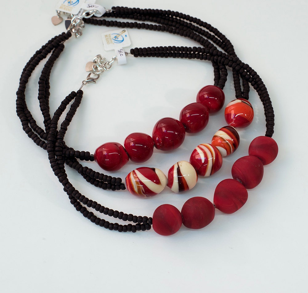 Murano Glass Necklace handmade in Murano by Cesare Sent original made in Italy - Statement necklace Phone essential to ship.