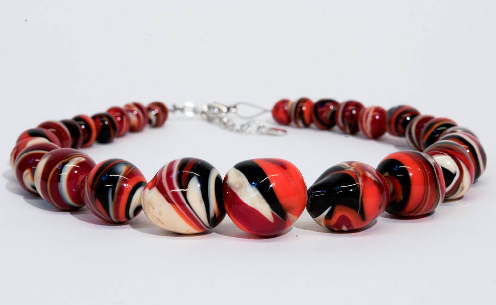 Murano glass necklace set handmade in Murano by Cesare Sent original made in Italy beautiful elegant fashion modern lamworkinh crafts.