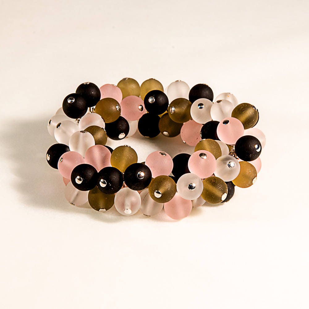 Murano glass bracelet made in Murano by Cesare Sent original made in Italy wonderful different elegant fashion crafts sanblasted shiny