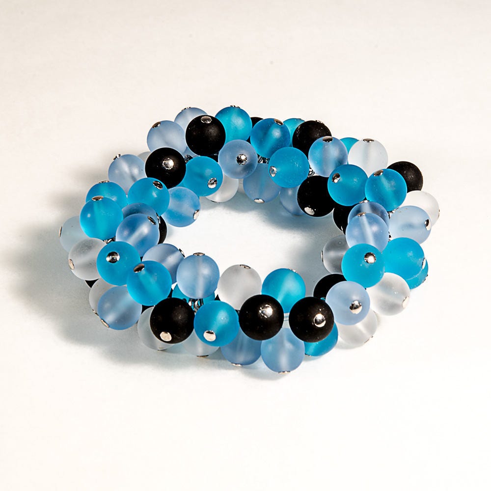 Murano glass bracelet made in Murano by Cesare Sent original made in Italy wonderful different elegant fashion crafts sanblasted shiny