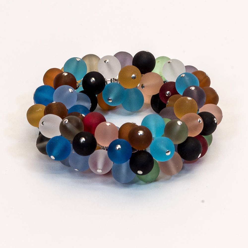 Murano glass bracelet made in Murano by Cesare Sent original made in Italy wonderful different elegant fashion crafts sanblasted shiny