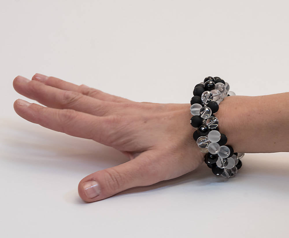 Murano glass bracelet made in Murano by Cesare Sent original made in Italy wonderful different elegant fashion crafts sanblasted shiny