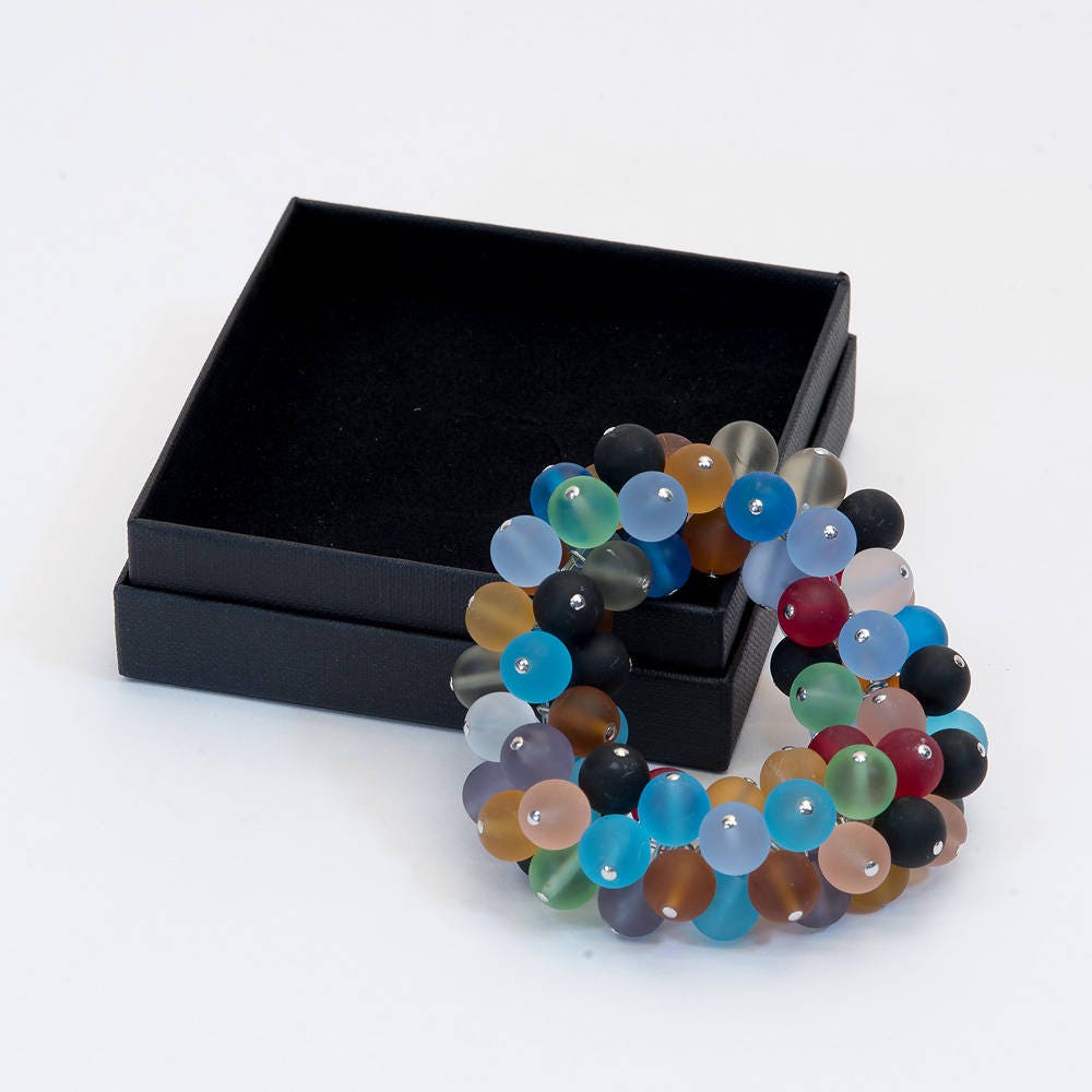 Murano glass bracelet made in Murano by Cesare Sent original made in Italy wonderful different elegant fashion crafts sanblasted shiny