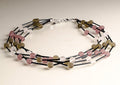 statement necklace, statement necklace for women, multicolor statement necklace, multiwire necklace, Murano glass necklace, Italy craft.