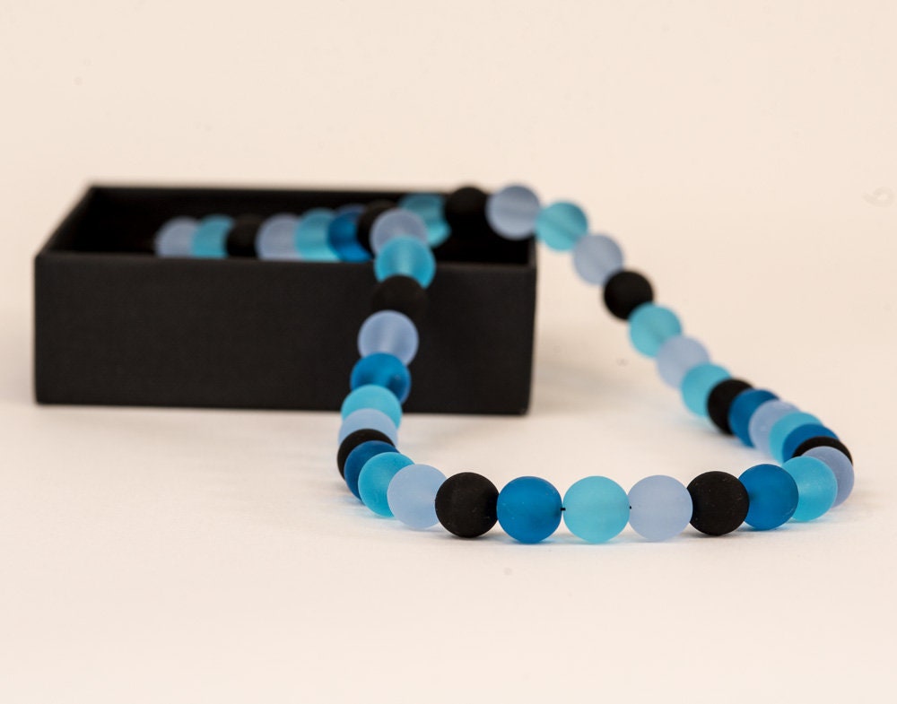 SLIM collana Necklace Murano glass handmade by Cesare Sent original made in italy elegant fashion modern matt accessory colors crafts nice