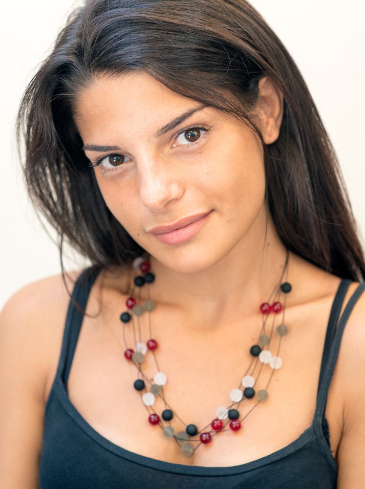 F40 Murano glass necklace handmade in Murano by Cesare Sent original made in italy 40 beads of diameter mm.10 fashion more color combination