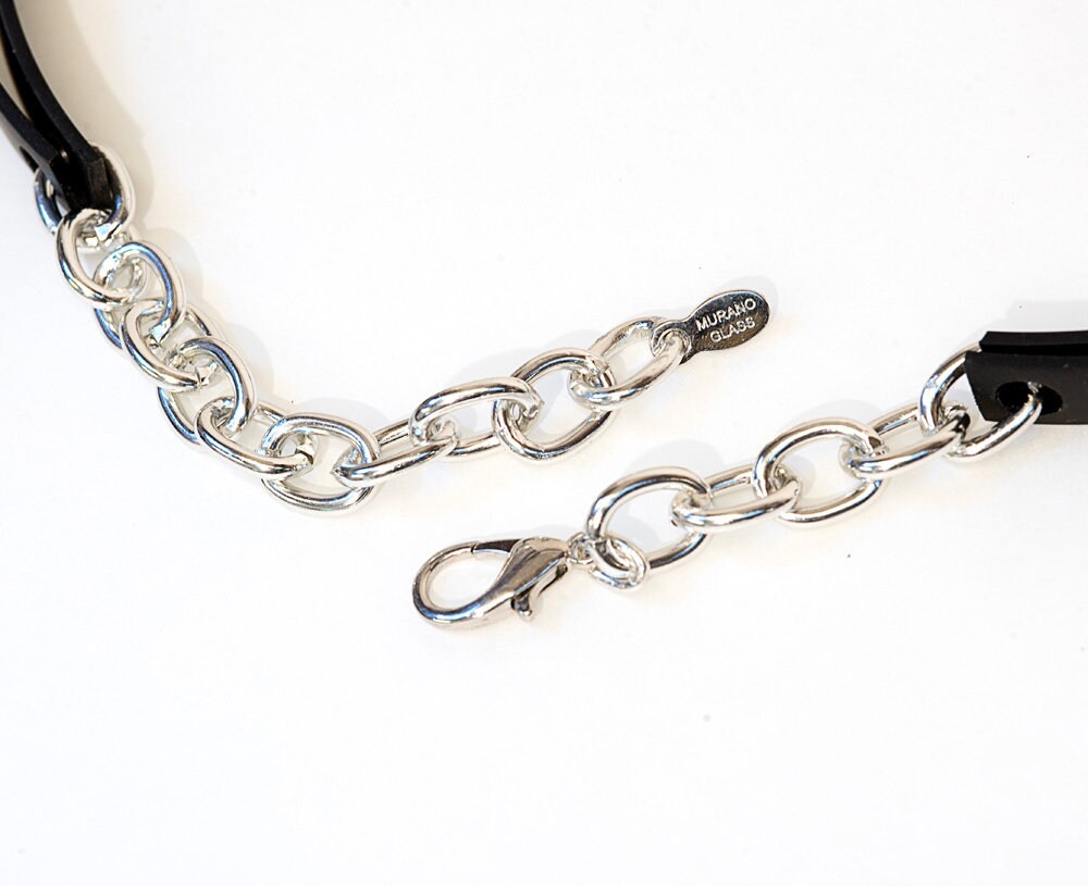 Murano glass necklace handmade in Murano by Cesare Sent original made in Italy modern beautiful fashion accessory glass jewelry crafts