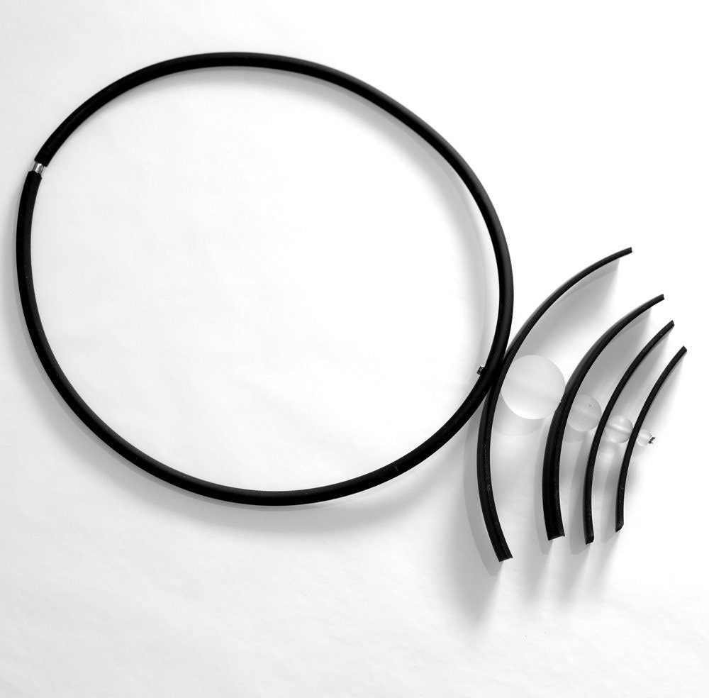 NECKLACE Murano glass handmade in Murano by Cesare Sent original made in Italy glass beads rubber tube fashion modern different crafts