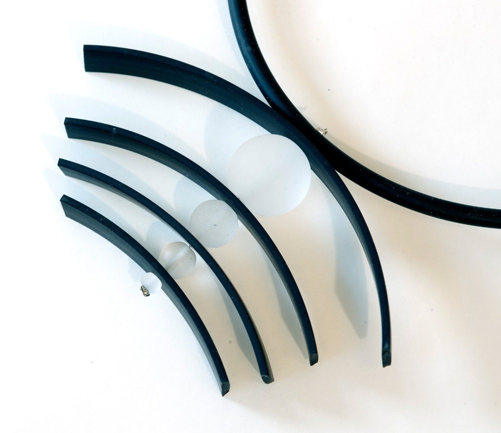 NECKLACE Murano glass handmade in Murano by Cesare Sent original made in Italy glass beads rubber tube fashion modern different crafts