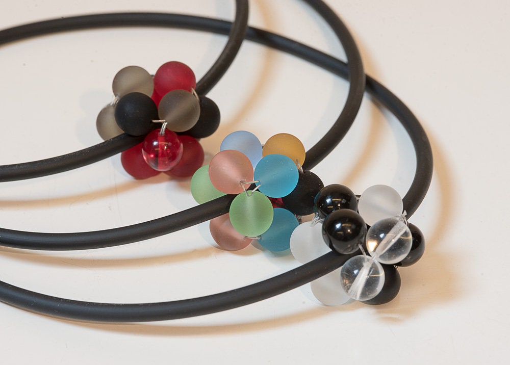 Necklace in Murano glass handmade in Murano by Cesare Sent original made in Italy different original crafts glass sphere fashion jewely