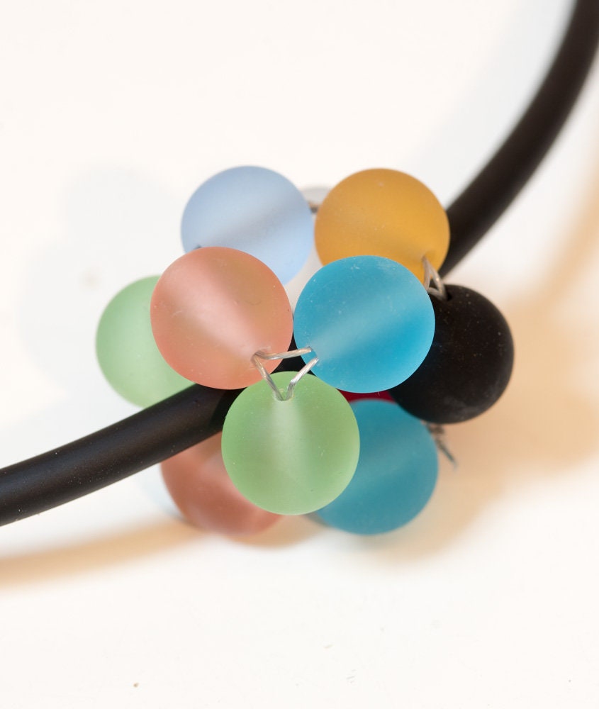 Necklace in Murano glass handmade in Murano by Cesare Sent original made in Italy different original crafts glass sphere fashion jewely