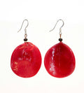 Murano glass earrings handmade in Murano by Cesare Sent original made in Italy elegant red glass jewelry crafts fashion Calla petal glass