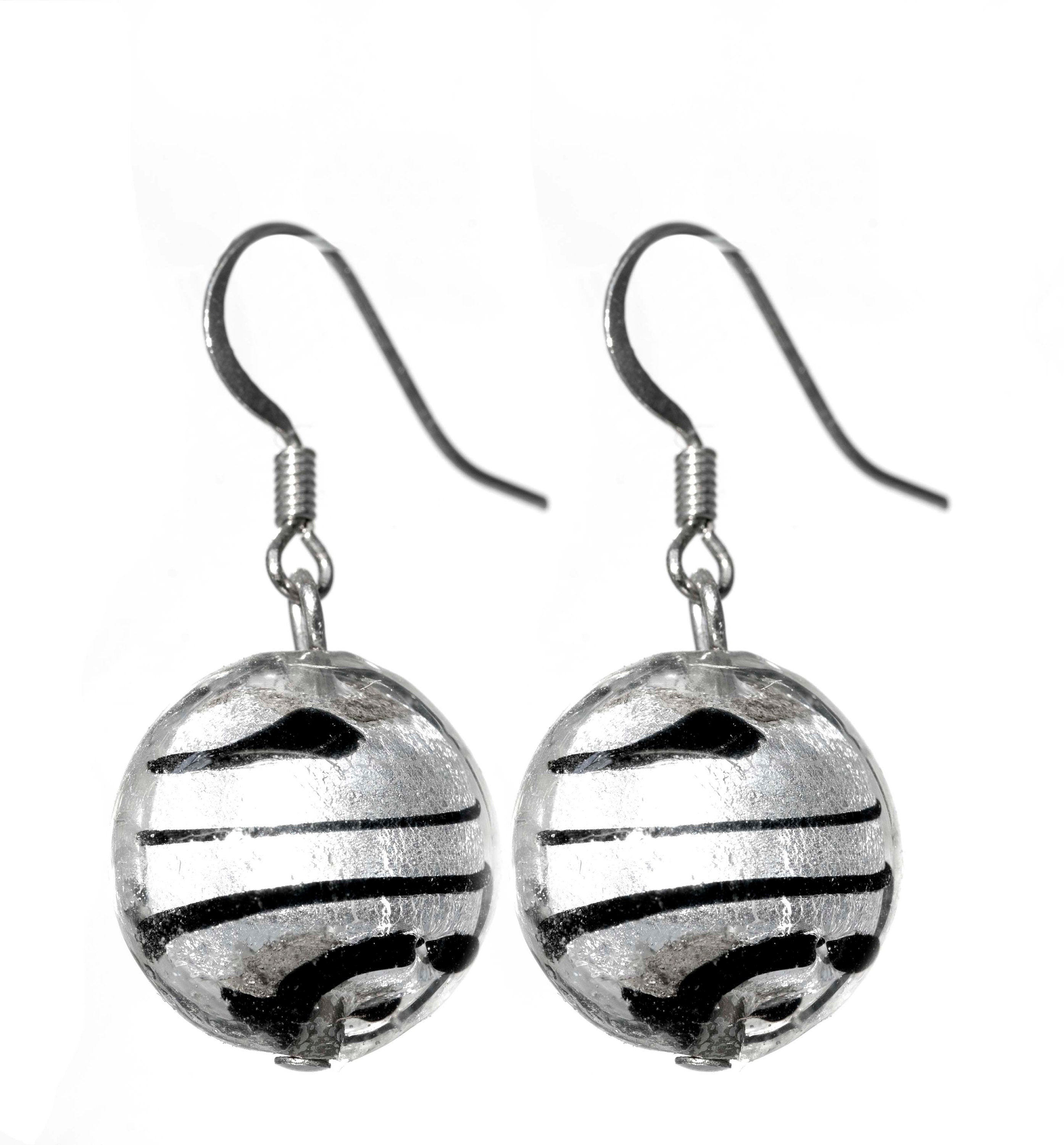 DIVA Murano glass earrings handmade in Murano by Cesare Sent Valentine's Day gift, anniversary gift, girlfriend, wife, birthday.