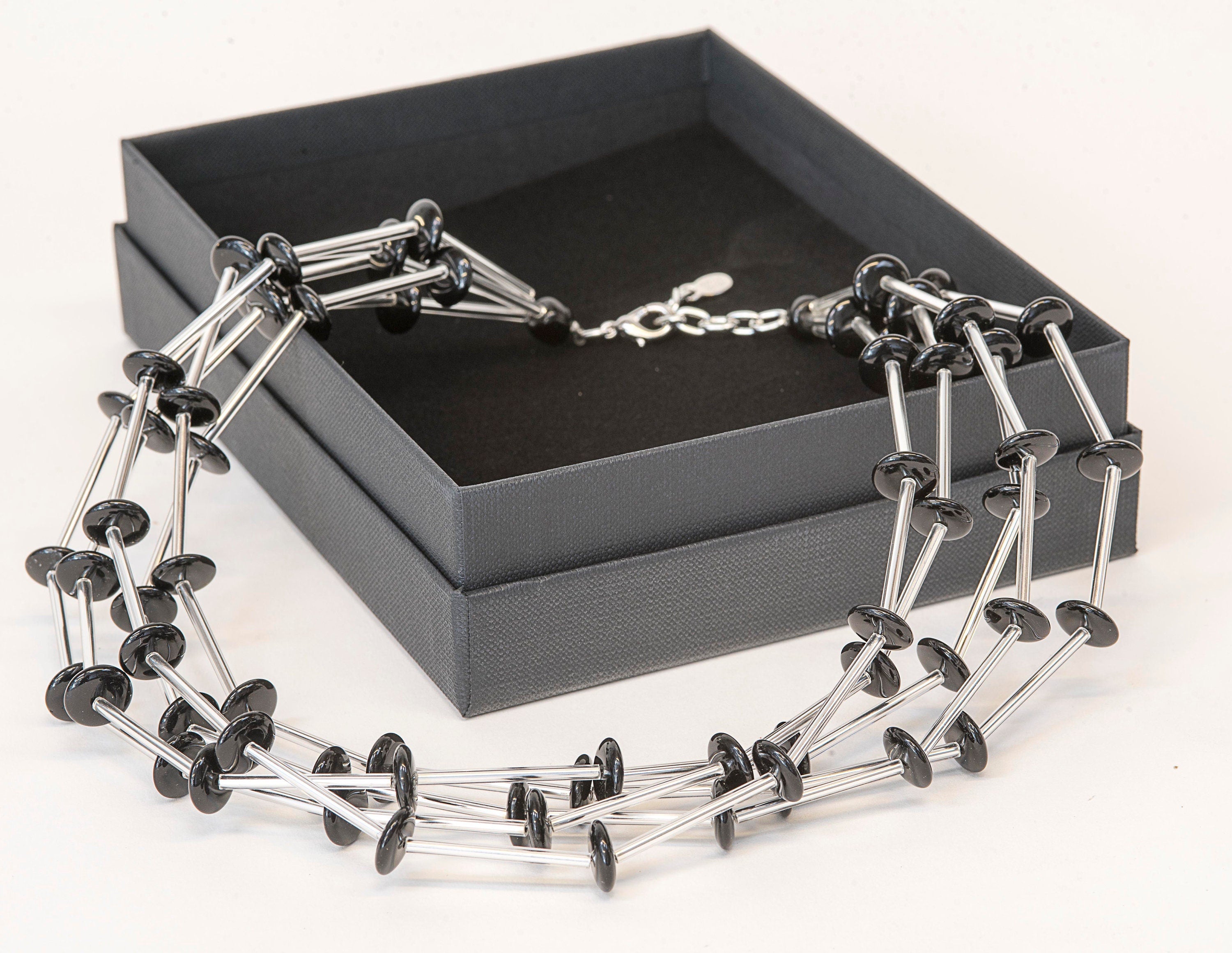 VIX Murano glass necklace made in Murano by Cesare Sent original made in Italy glass 5 necklaces in one very different fashion handmade