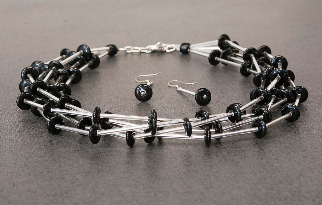 VIX Murano glass necklace made in Murano by Cesare Sent original made in Italy glass 5 necklaces in one very different fashion handmade