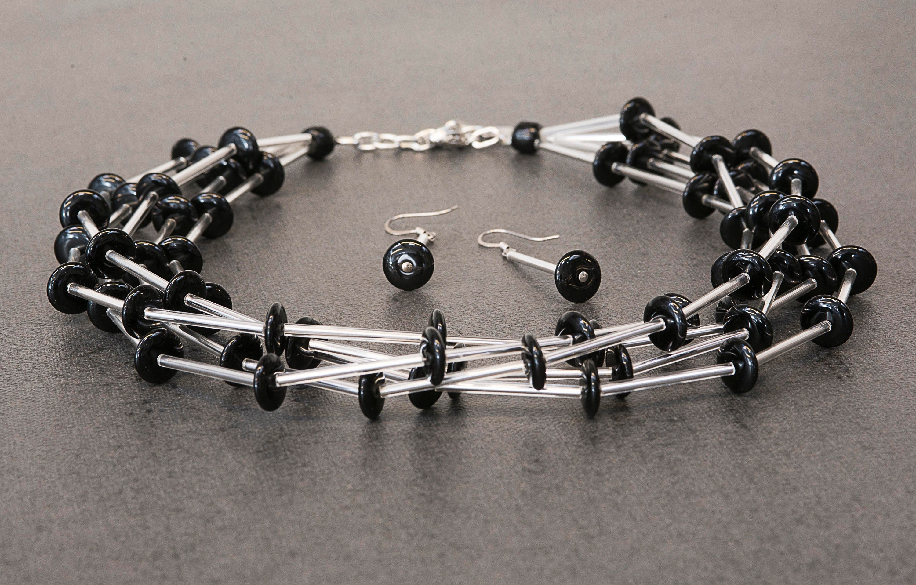 VIX Murano glass necklace made in Murano by Cesare Sent original made in Italy glass 5 necklaces in one very different fashion handmade