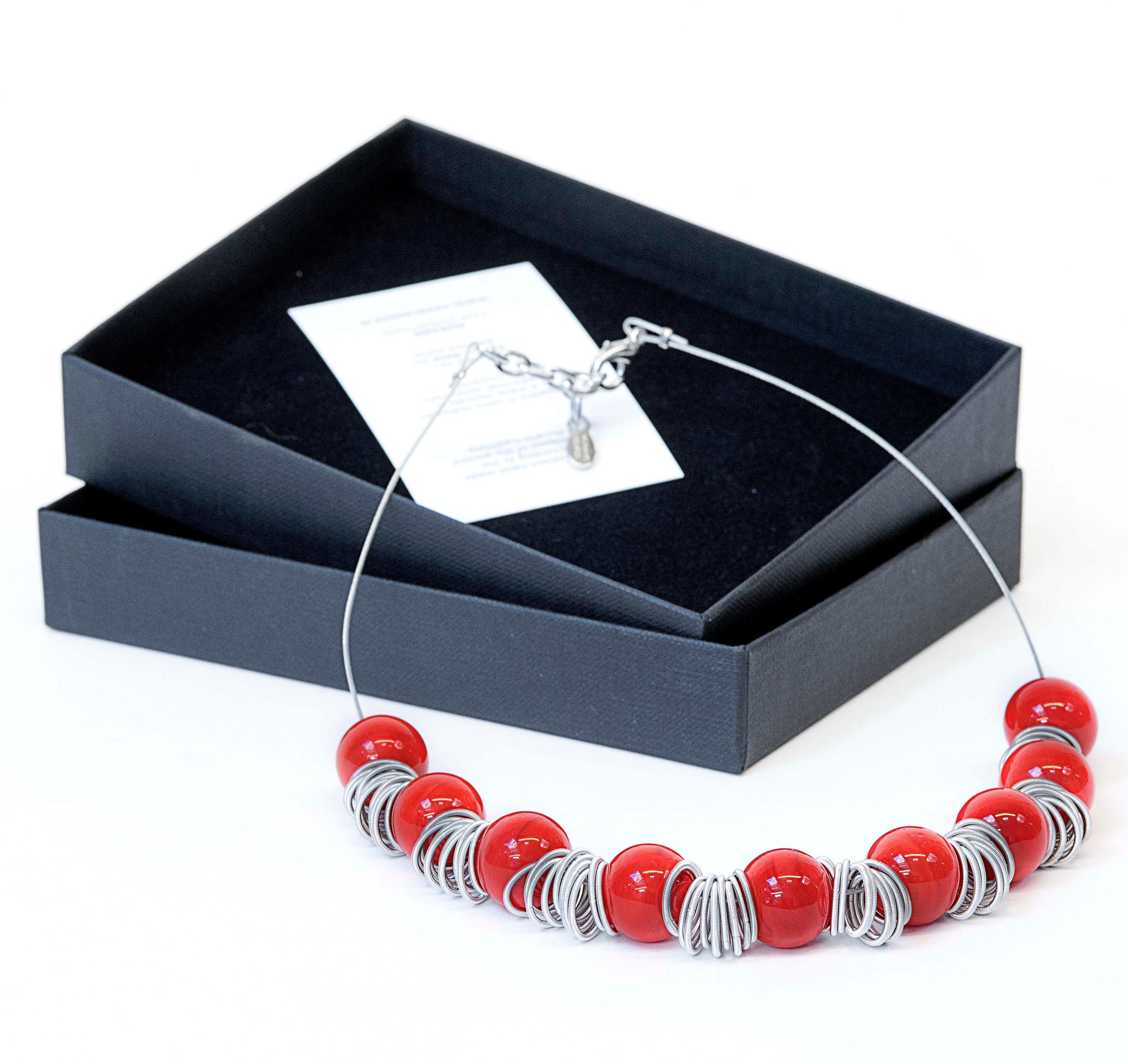 Necklace Murano glass necklace handmade in Murano by Cesare Sent original made in Italy fashion elegant modern crafts glass jewely