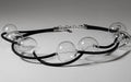 Blown glass rubber necklace -Glass bubbles - Spheres - transparent beads - statement necklace - Rubber necklace - Murano glass