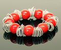 Bracelet Murano glass bracelet handmade in Murano by Cesare Sent original made in Italy red fashion elegant crafts glass jewelery