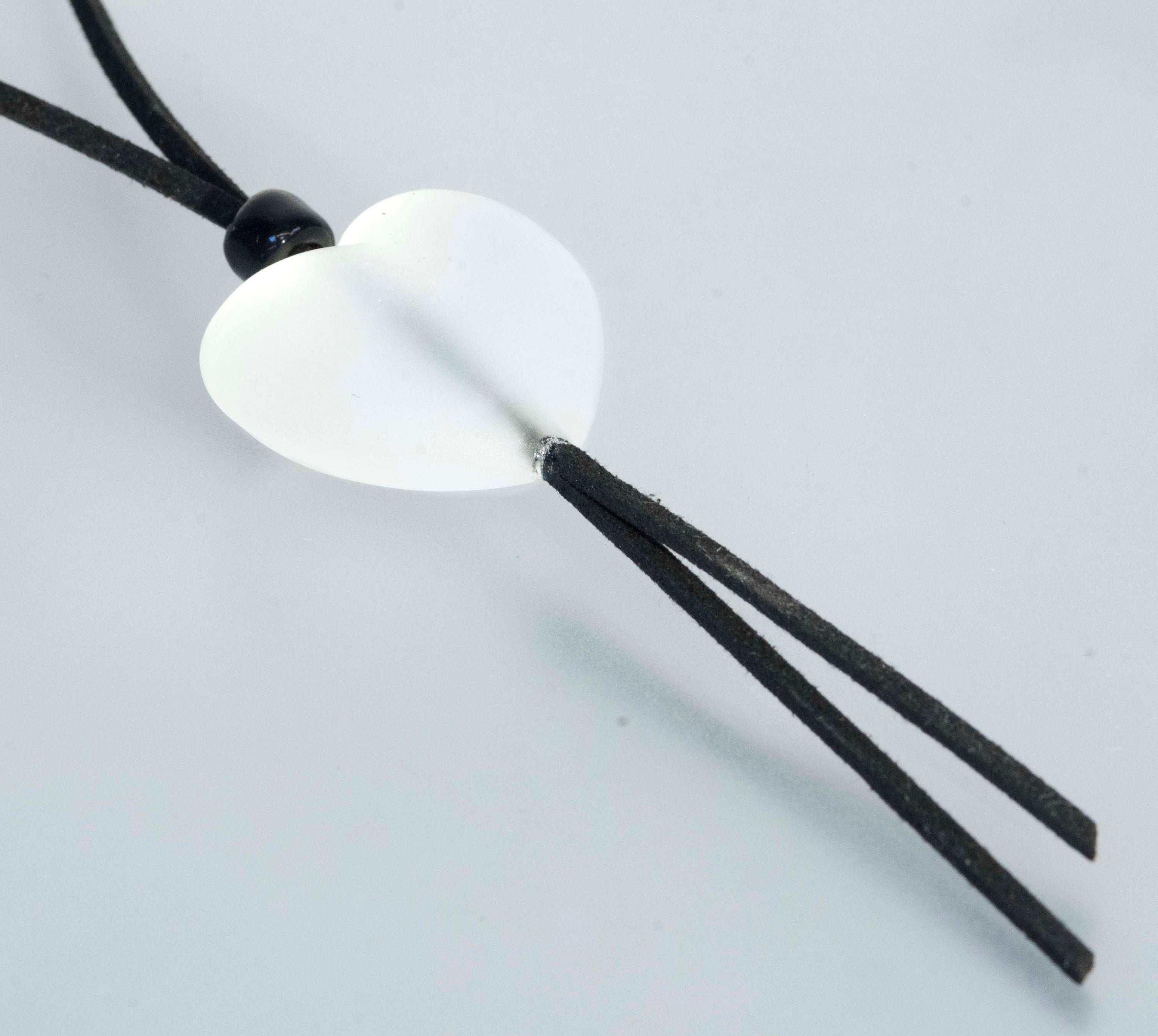 Heart Murano glass jewel - love gift for lady and girl -Red glass pendant, alcantara lace, Murano glass jewelry, summer fashion, gift.