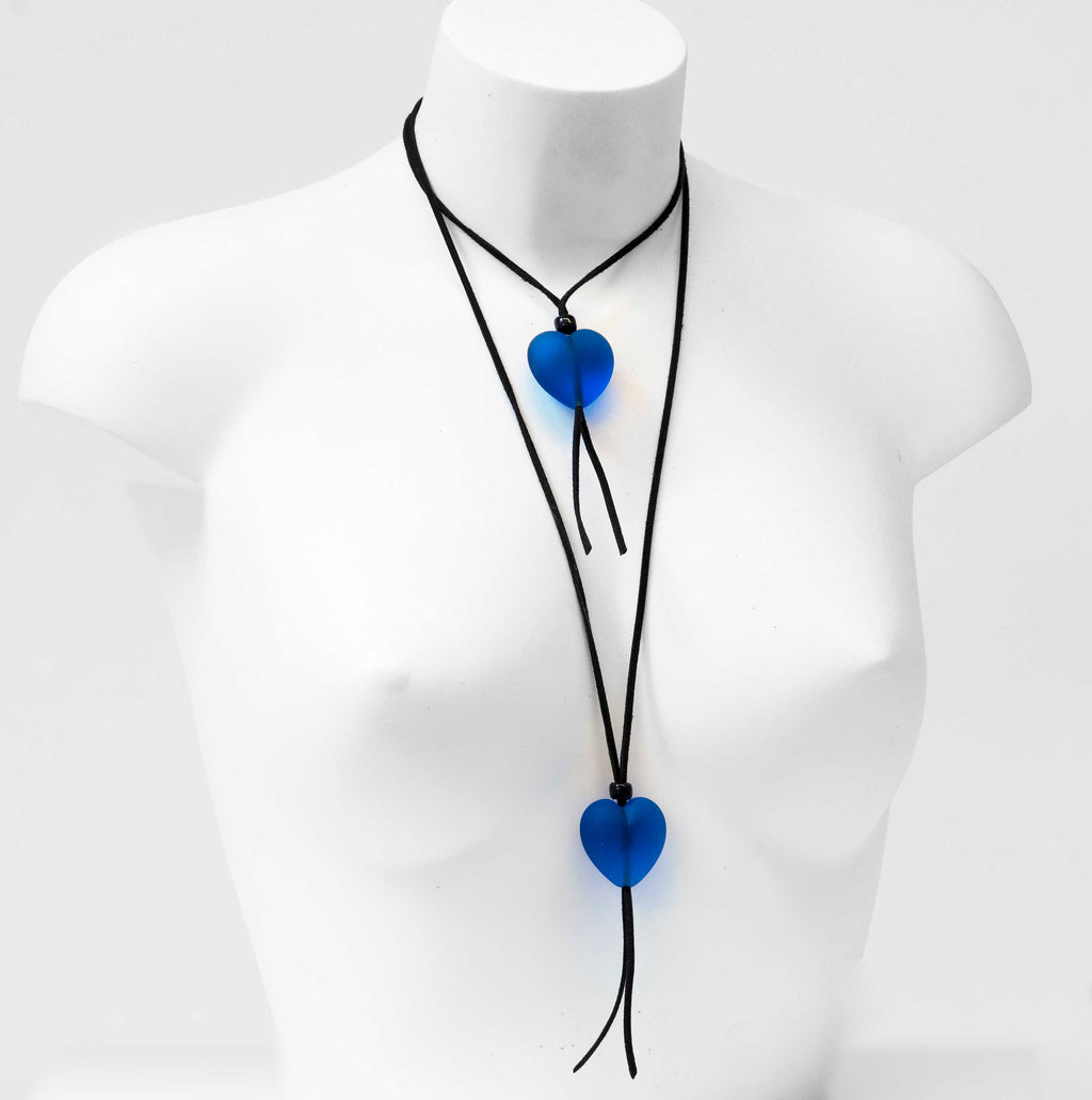 HEART Murano glass charm handmade in Murano by Cesare Sent original made in Italy fashion glass pendant, slim cord crafts nice dangling