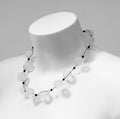 Murano glass necklace handmade in Murano by Cesare Sent original made in Italy big matt glass bedas elegant fashion crafts modern