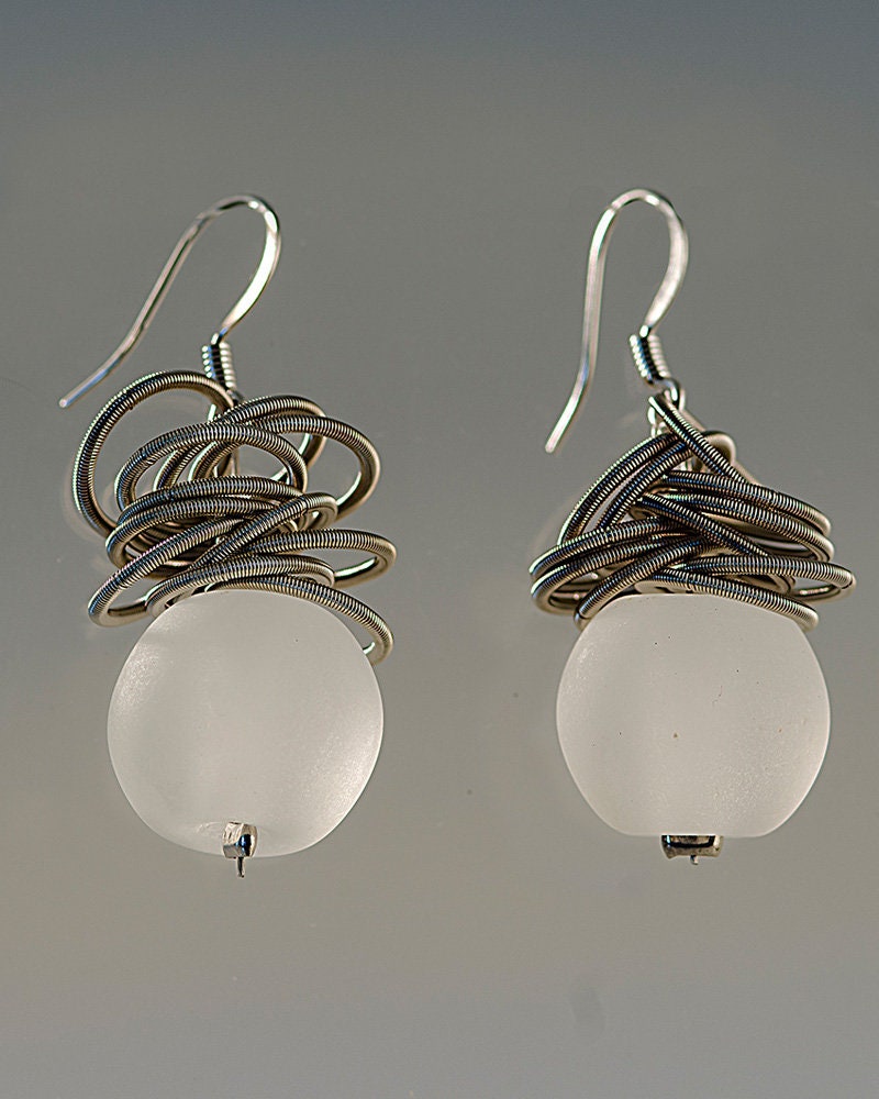 Necklace Murano glass jewelry - frosted beads by Cesare Sent - briedesmaid gift - engagement made in Italy fashion elegant modern crafts