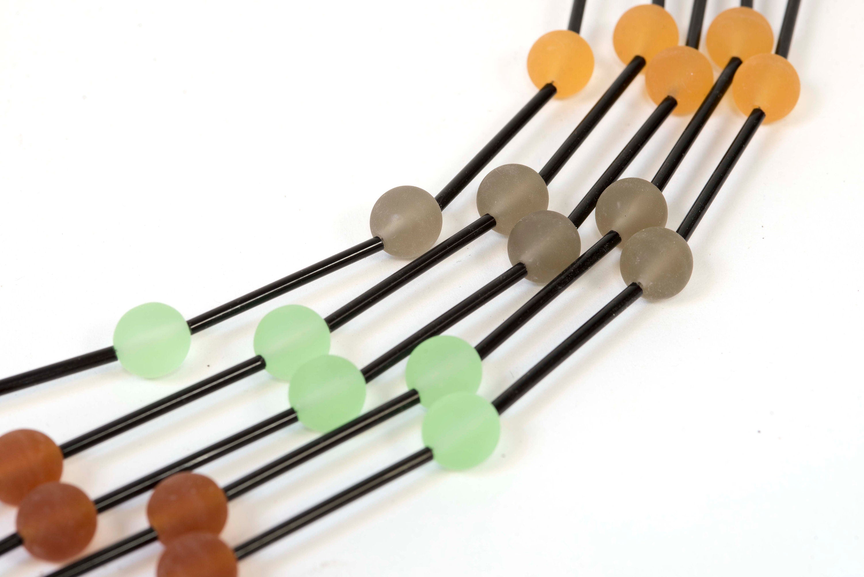 Necklace Murano glass,adjustable length, black and colored beads, Murano glass jewelry, autumn fashion, Italy design jewel, gift, 5 wires.