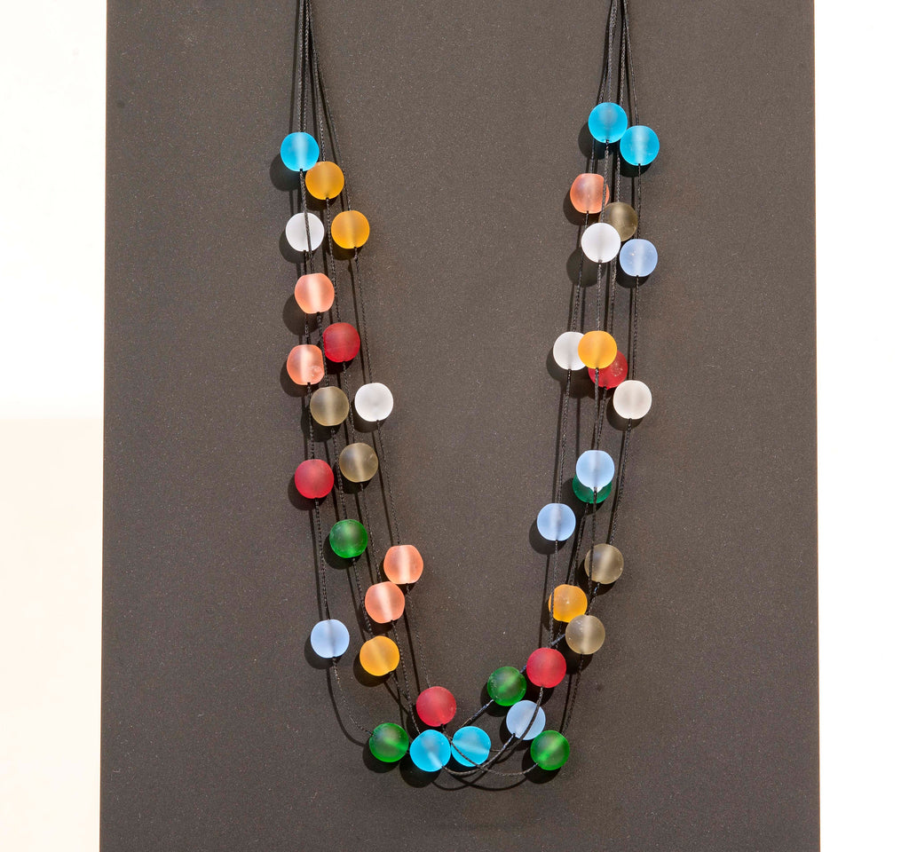 F40 Murano glass necklace handmade in Murano by Cesare Sent original made in italy 40 beads of diameter mm.10 fashion more color combination