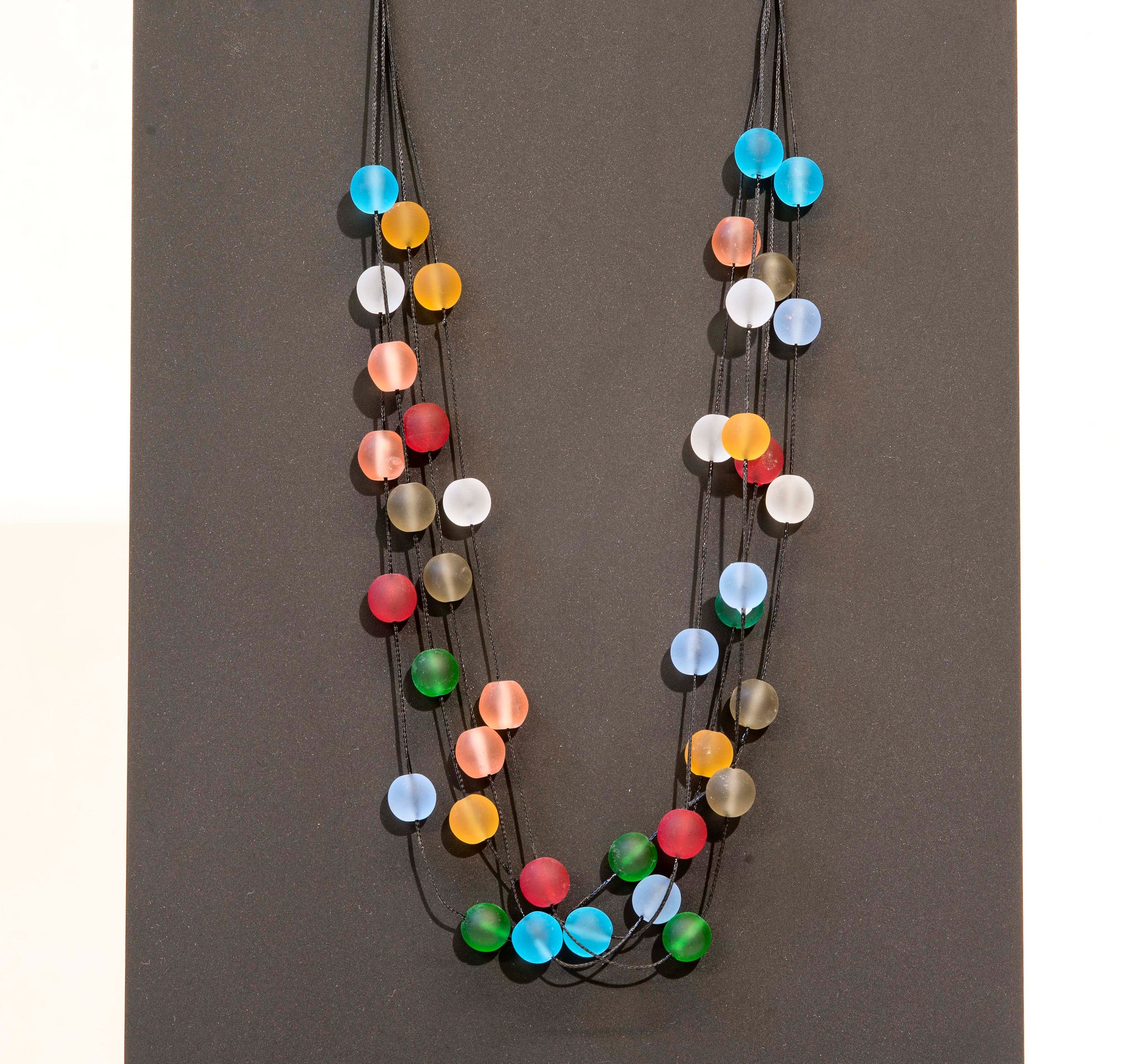 F40 Murano glass necklace handmade in Murano by Cesare Sent original made in italy 40 beads of diameter mm.10 fashion more color combination