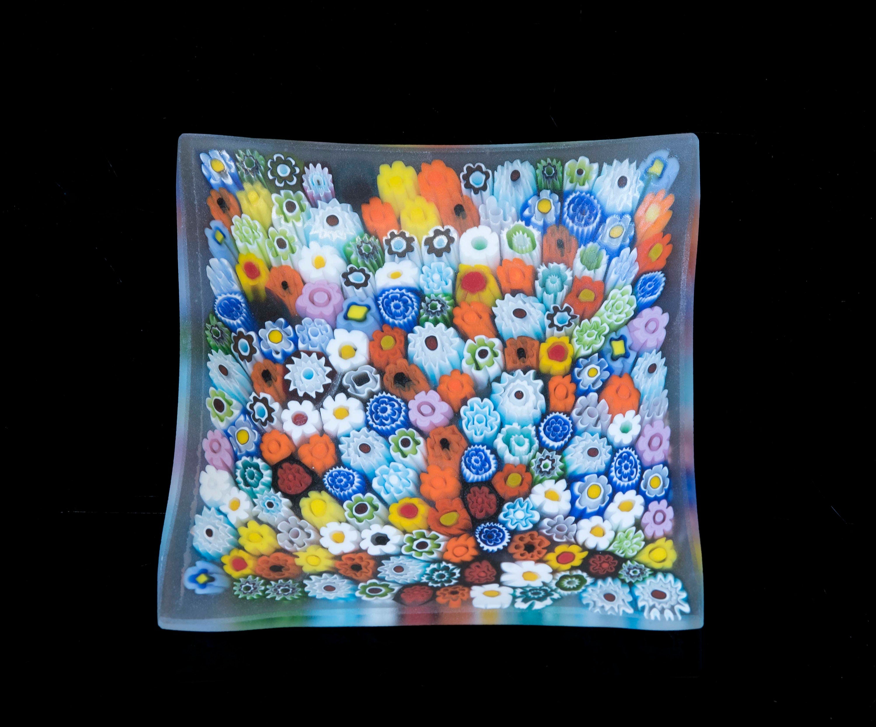 Murrina glass bowl. Traditional Murano glass object. Original gift. Unobtainable single piece.