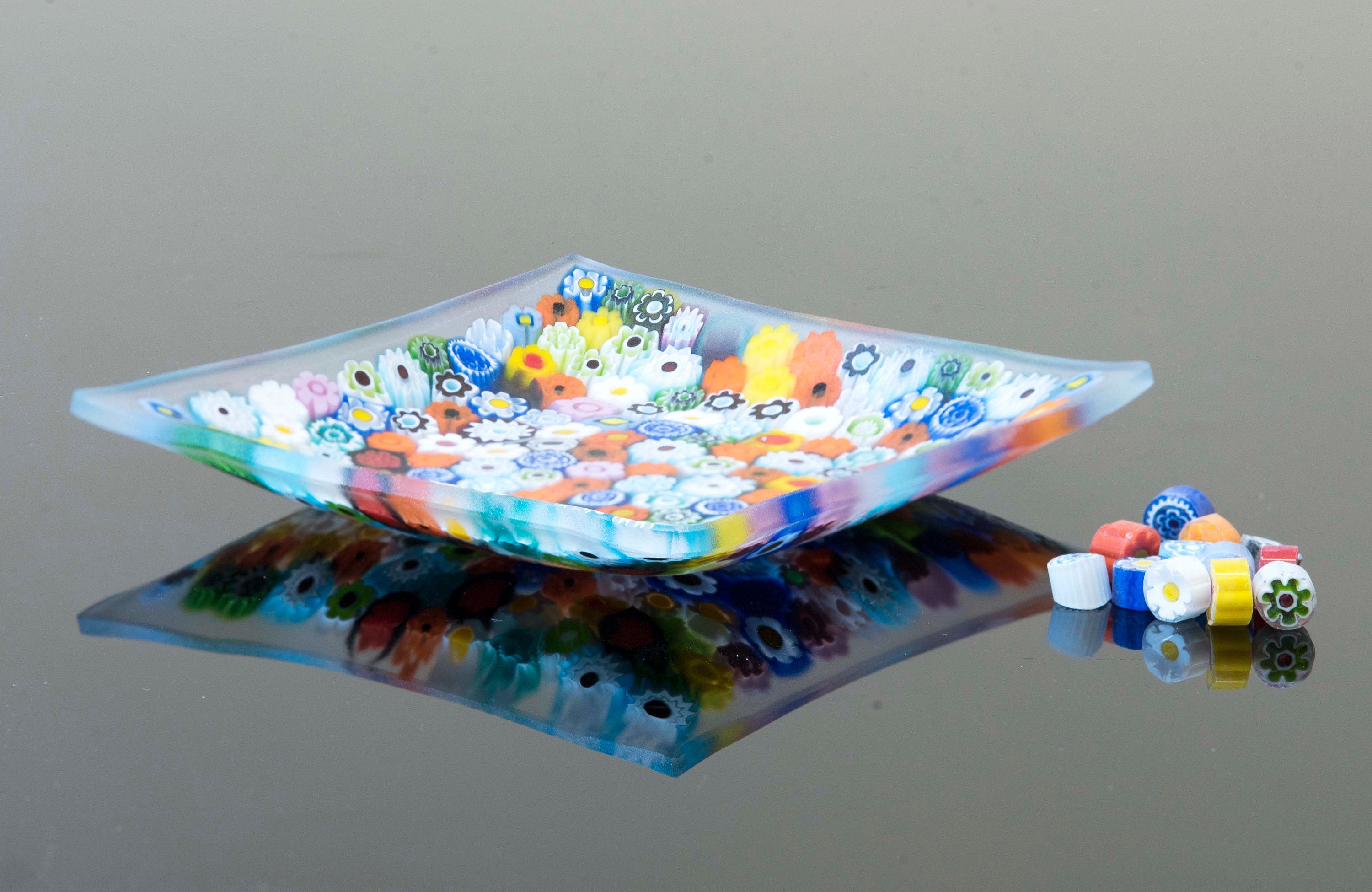 Murrina glass bowl. Traditional Murano glass object. Original gift. Unobtainable single piece.