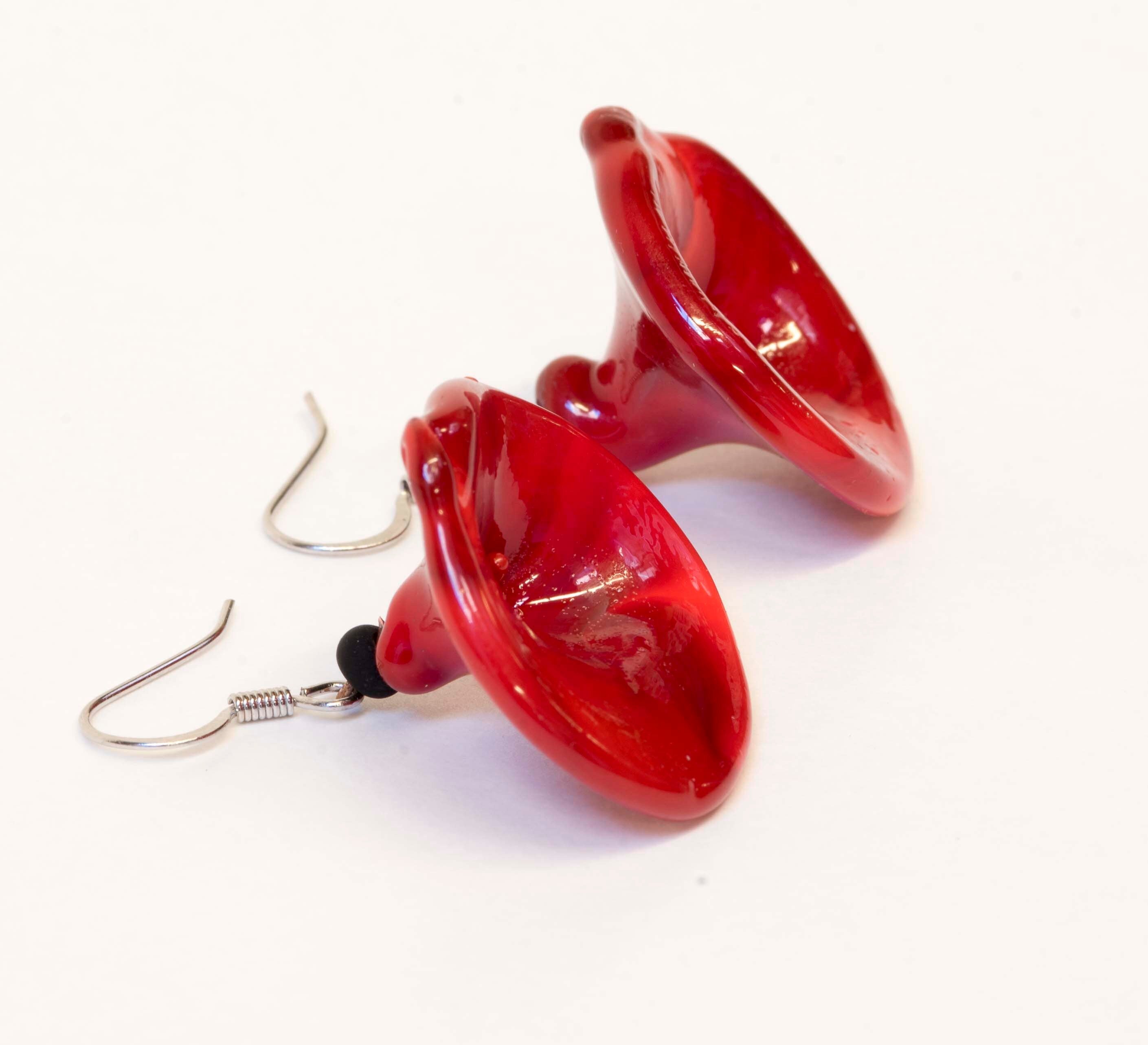 Calla Murano glass necklace handmade in Murano by Cesare Sent original made in Italy wonderful choker glass flowers crafts elegant jewellery