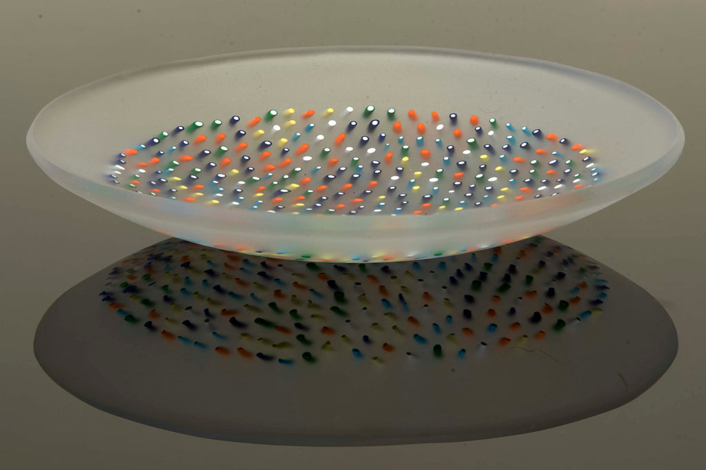 Murano glass bowl Exclusive original decorative object. Refined unique piece. OOAK Cesare Sent.