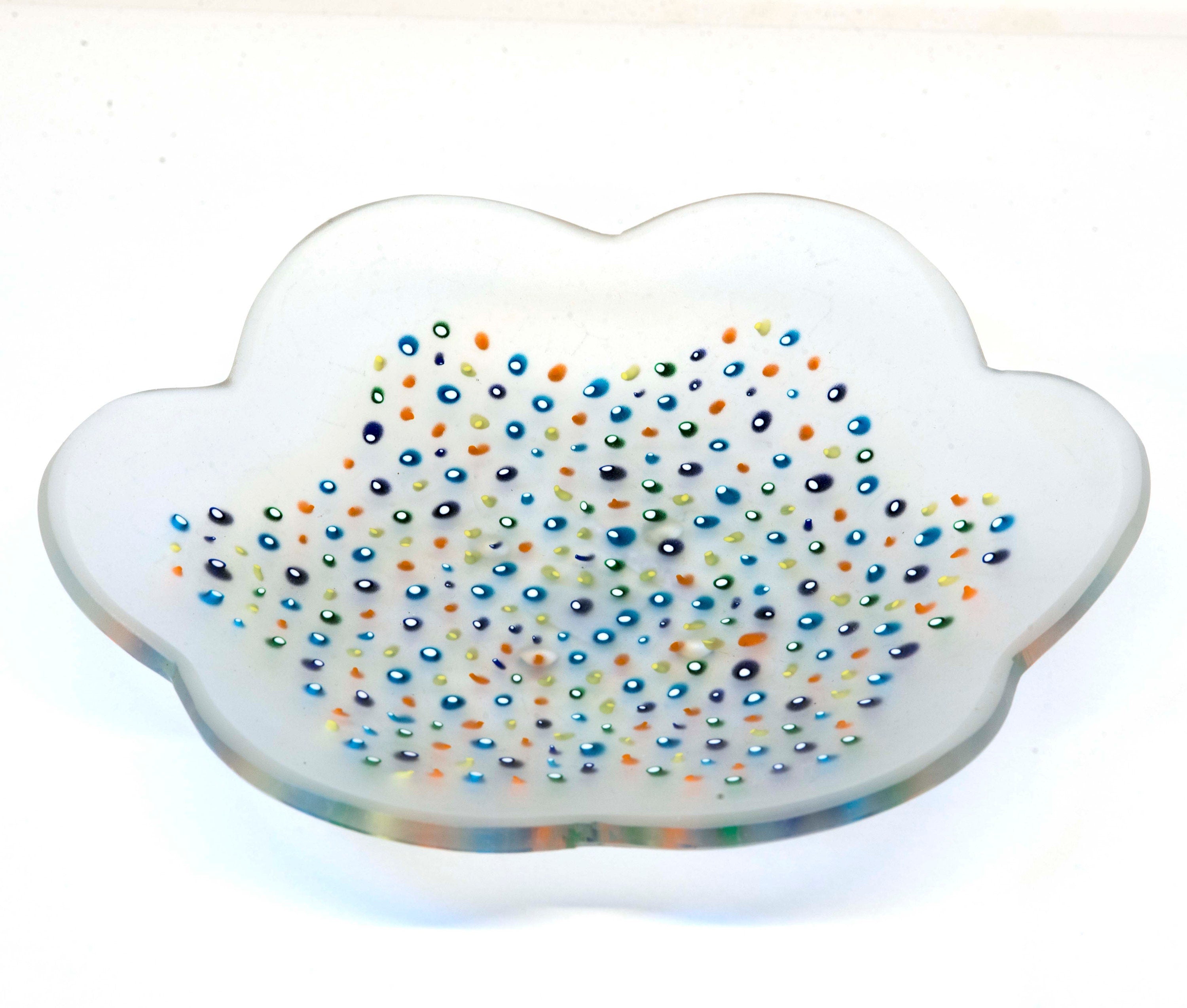 Murano glass bowl Exclusive original decorative object. Refined unique piece. OOAK Cesare Sent.