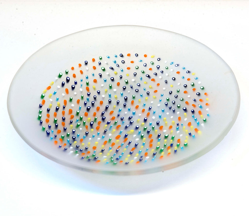 Murano glass bowl Exclusive original decorative object. Refined unique piece. OOAK Cesare Sent.