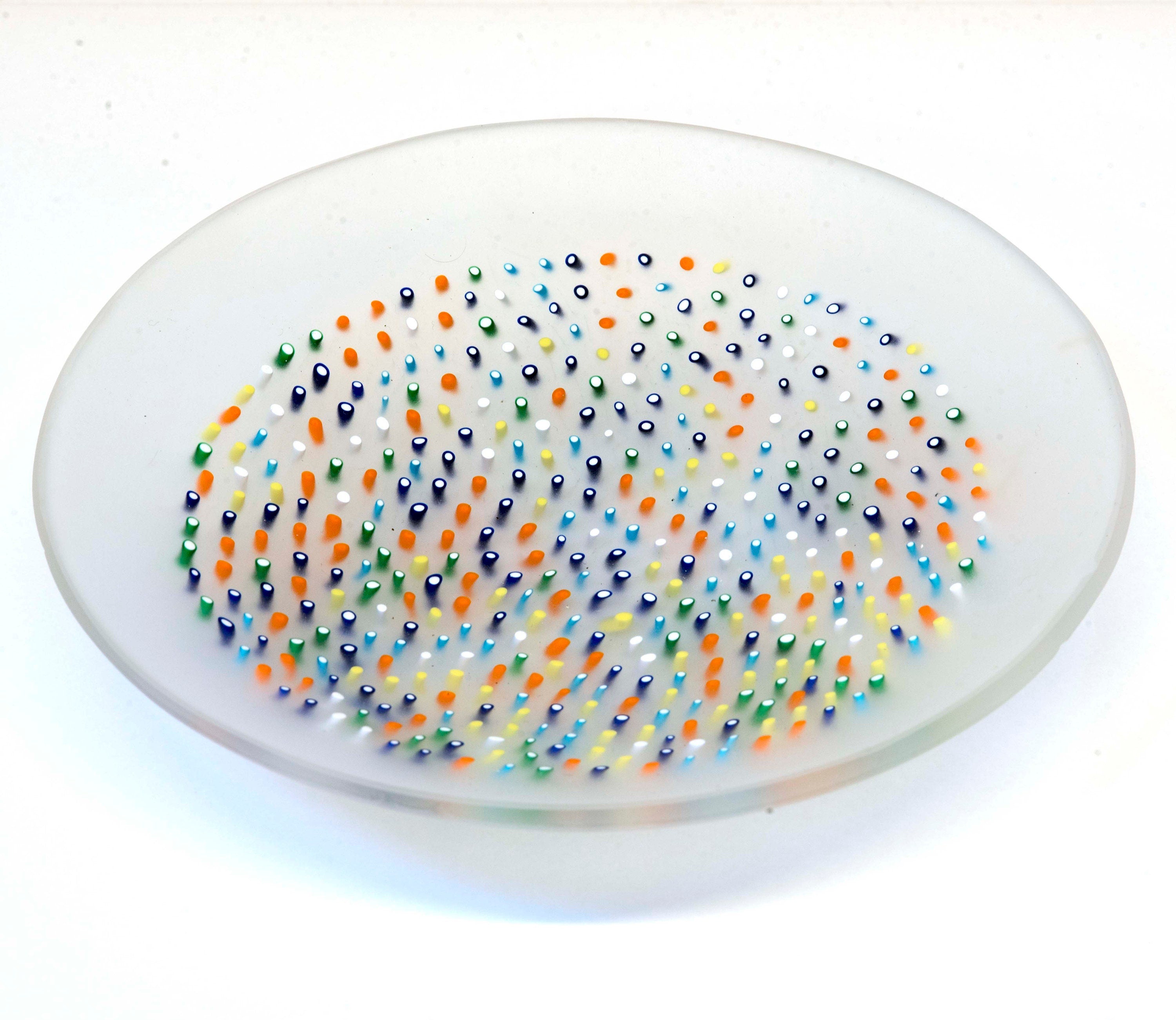 Murano glass bowl Exclusive original decorative object. Refined unique piece. OOAK Cesare Sent.