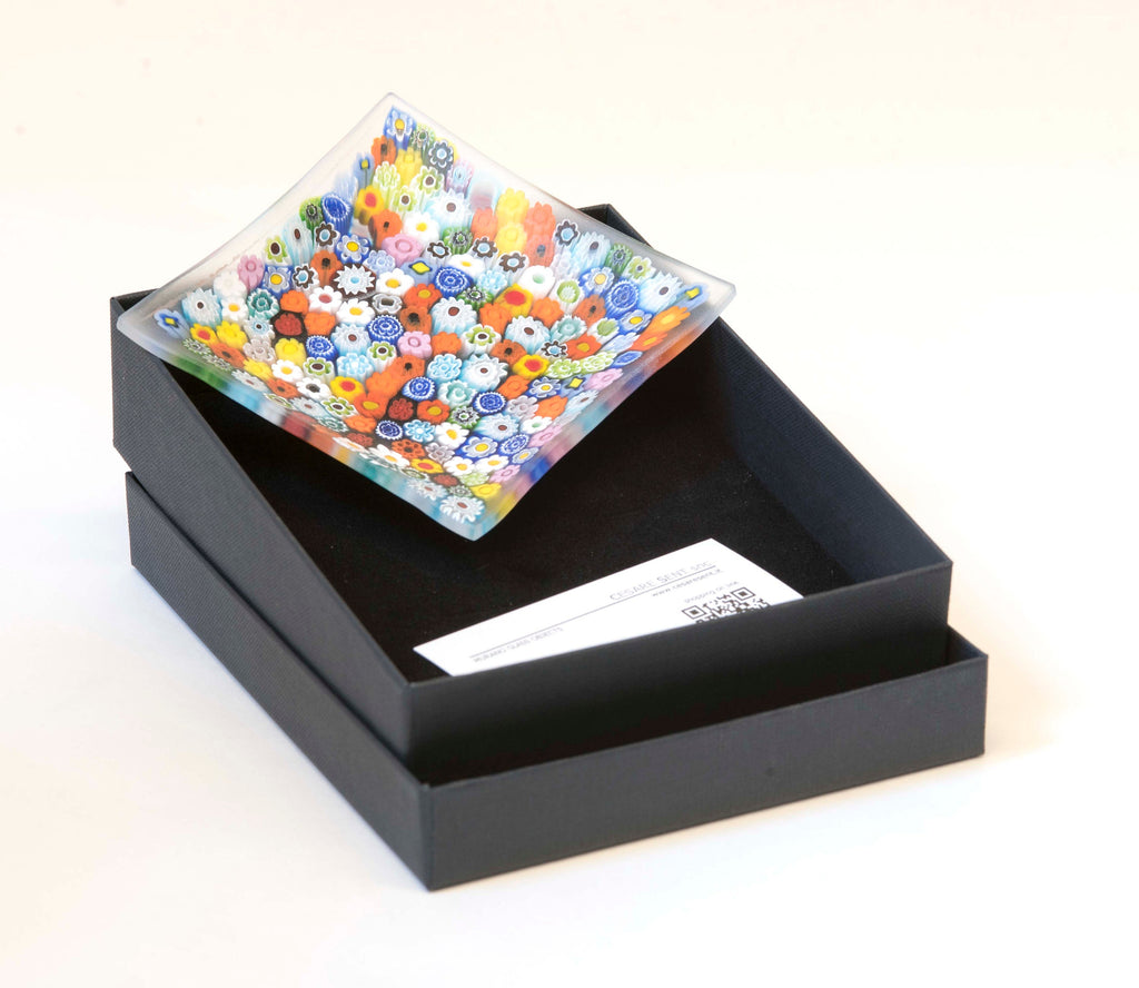 Murrina glass bowl. Traditional Murano glass object. Original gift. Unobtainable single piece.