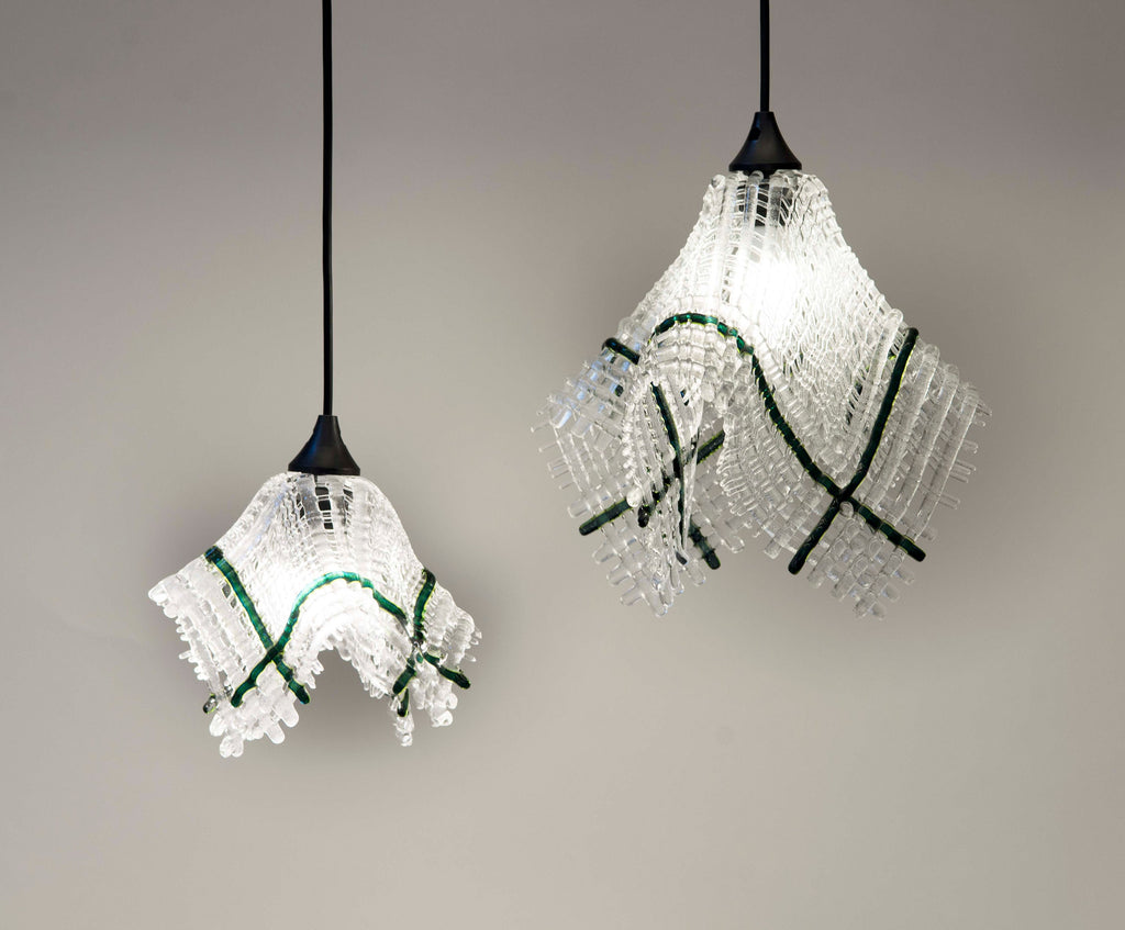 Pendant lamp glass Murano worked. Modern led lamp. Chandeliers Home Bedroom Living Room Hand Suspension. Ceiling lamp-handkerchief shape