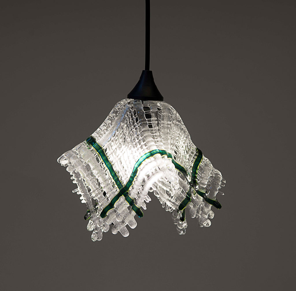 Pendant lamp glass Murano worked. Modern led lamp. Chandeliers Home Bedroom Living Room Hand Suspension. Ceiling lamp-handkerchief shape