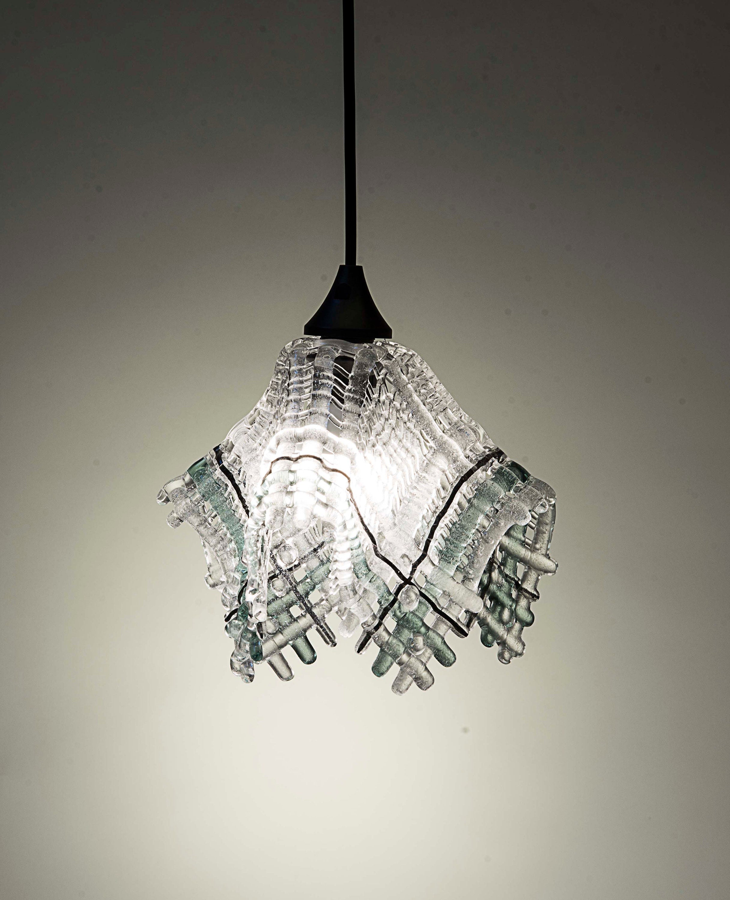 Pendant lamp glass Murano worked. Modern led lamp. Chandeliers Home Bedroom Living Room Hand Suspension. Ceiling lamp-handkerchief shape