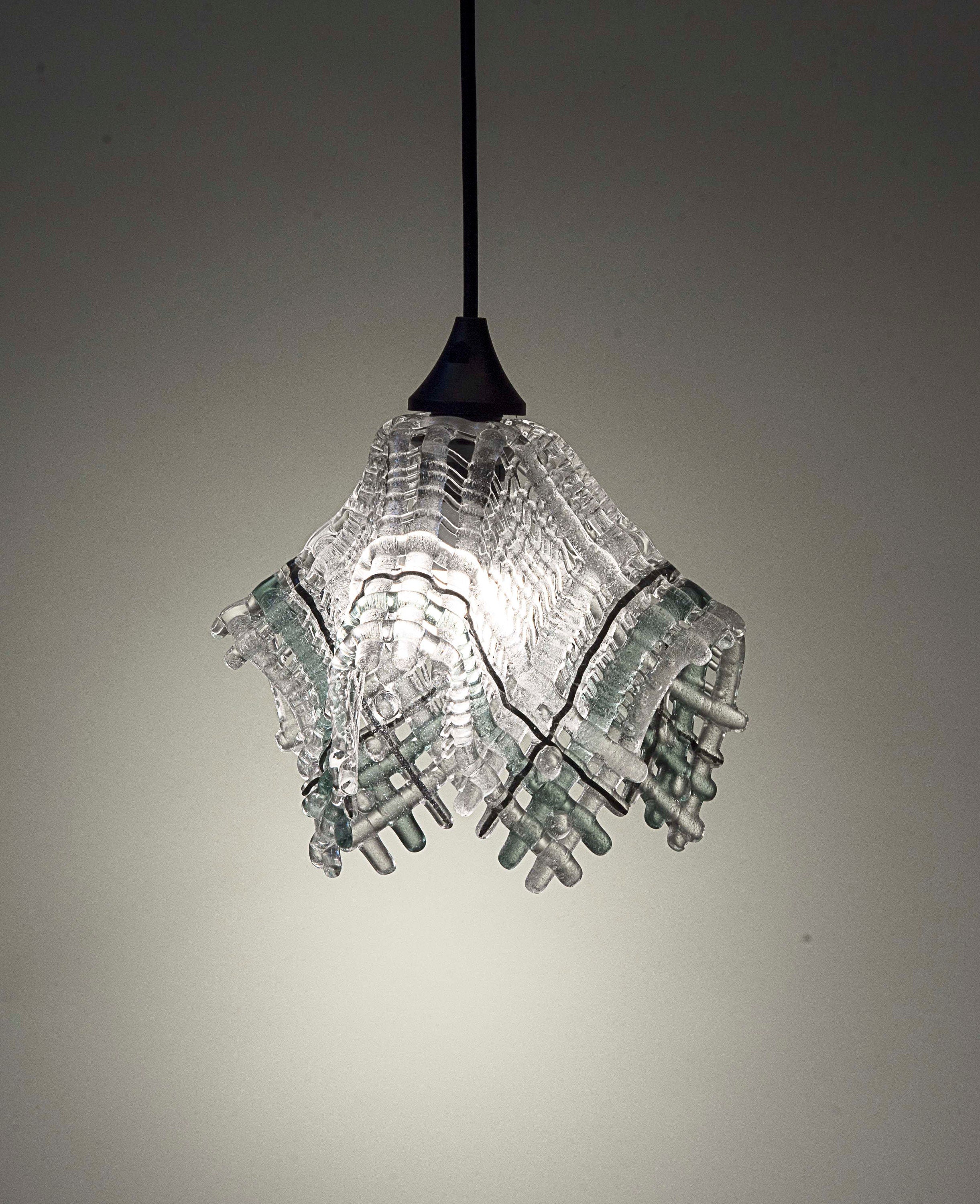 Pendant lamp glass Murano worked. Modern led lamp. Chandeliers Home Bedroom Living Room Hand Suspension. Ceiling lamp-handkerchief shape