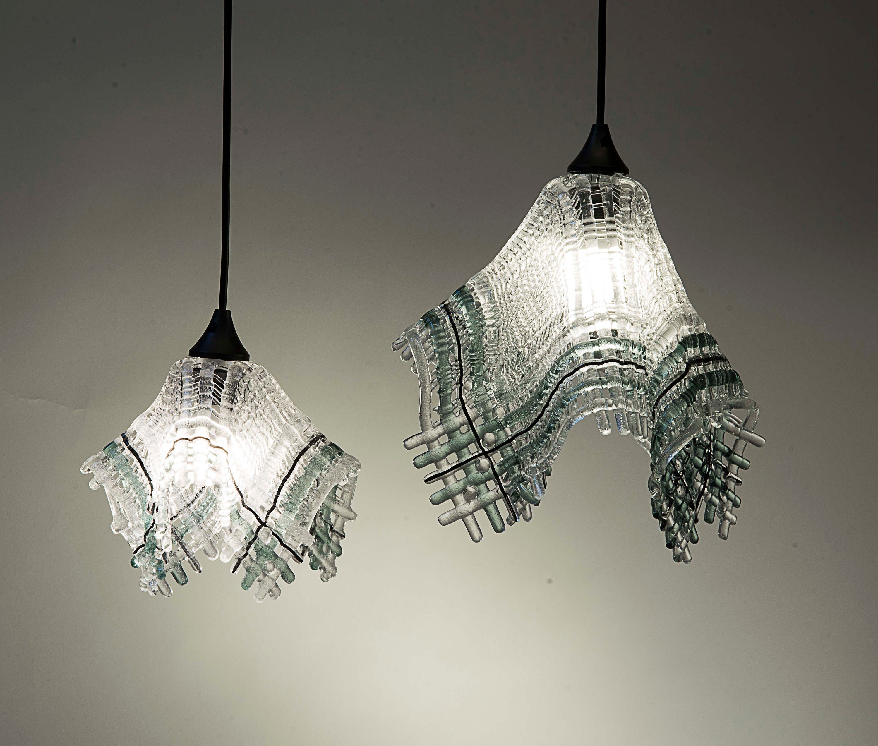 Pendant lamp glass Murano worked. Modern led lamp. Chandeliers Home Bedroom Living Room Hand Suspension. Ceiling lamp-handkerchief shape