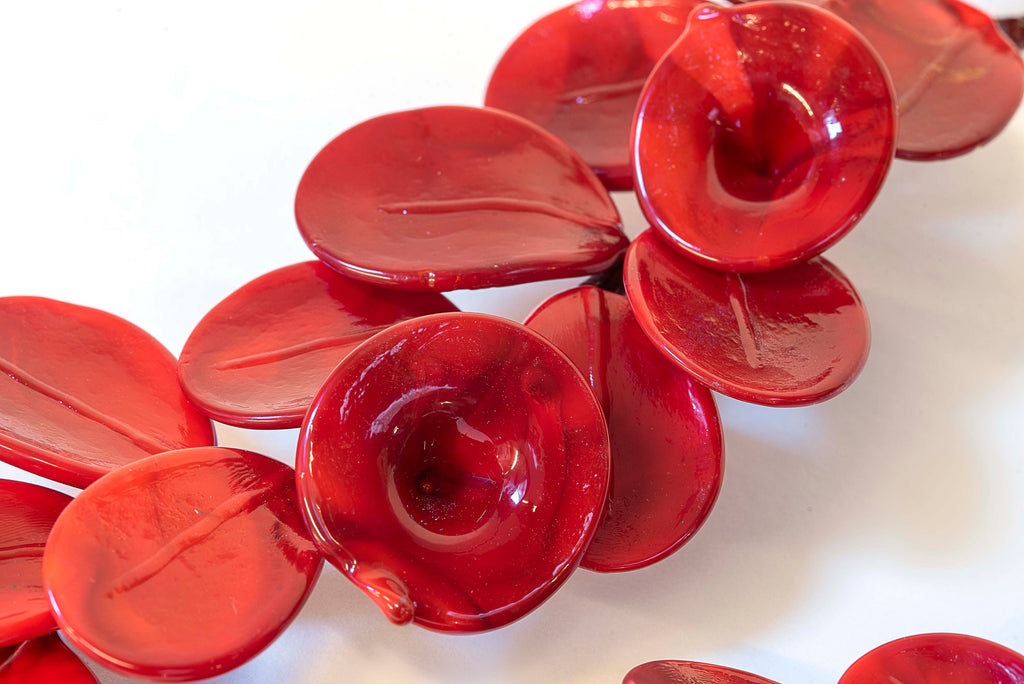 Murano glass necklace handmade original made in Italy wonderful necklace glass flowers crafts elegant jewelleryPhone essential to ship.