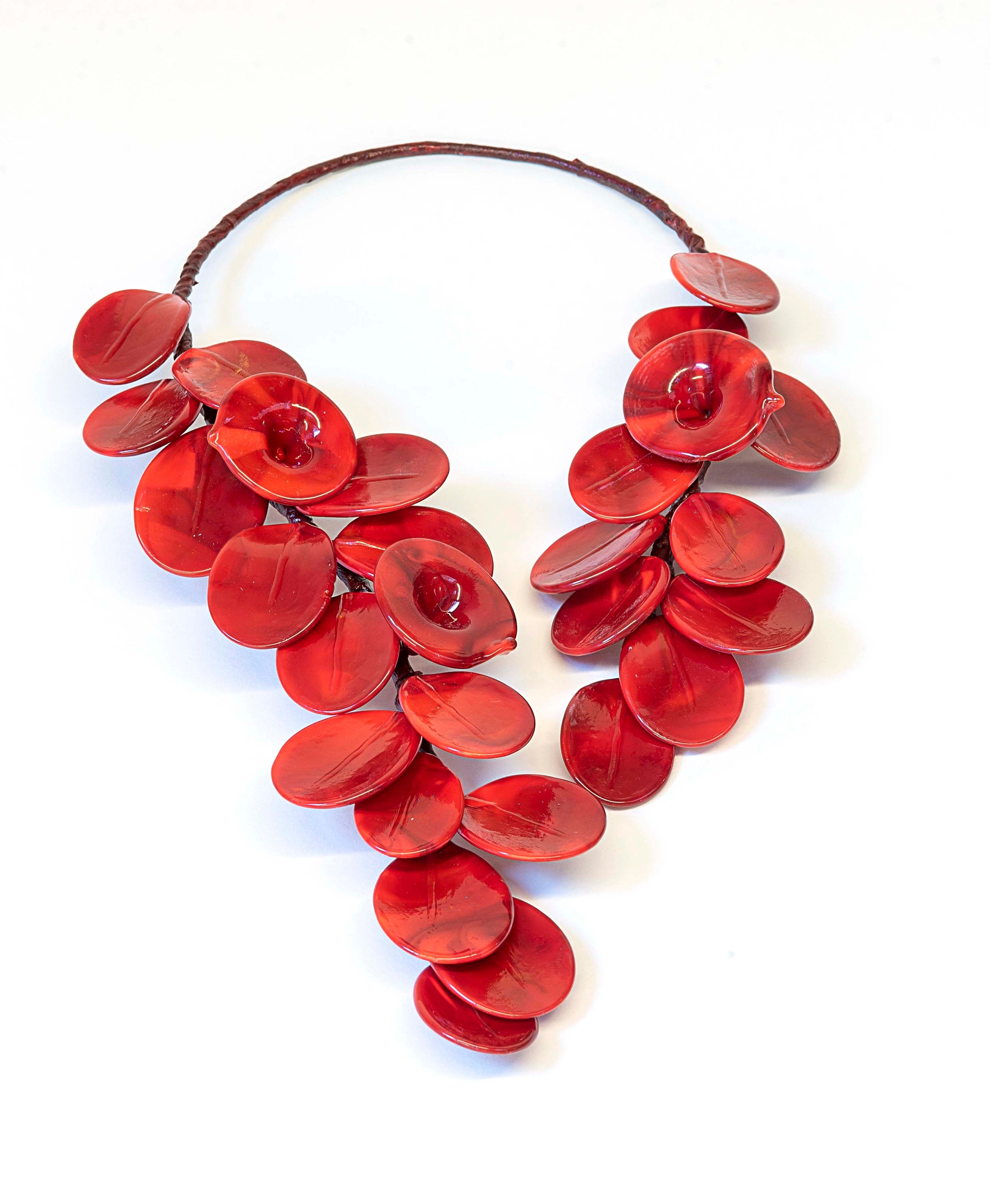 Murano glass necklace handmade original made in Italy wonderful necklace glass flowers crafts elegant jewelleryPhone essential to ship.