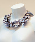 Necklace of Murano glass very original. It is a sculptural necklace that will amaze admirers.By Cesare Sent with the lampwork technique