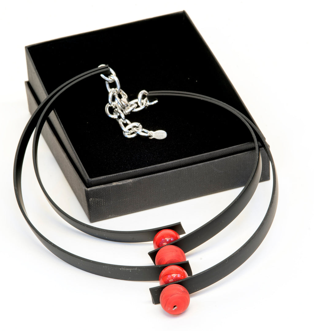 Murano glass necklace handmade in Murano by Cesare Sent original made in Italy modern beautiful fashion accessory glass jewelry crafts