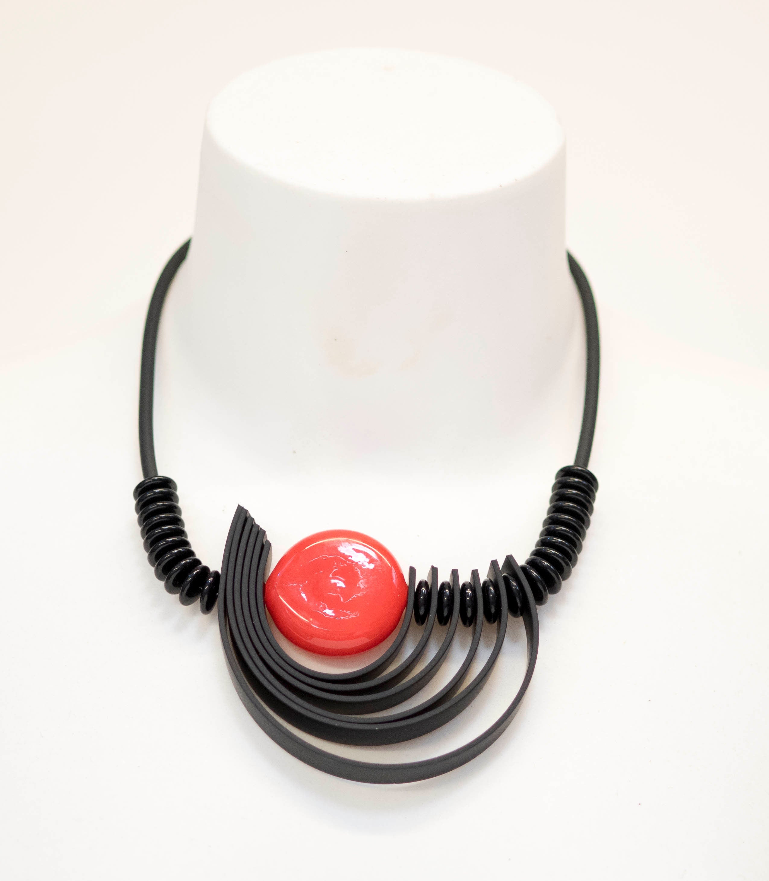 NECKLACE Murano glass handmade in Murano by Cesare Sent original made in Italy glass beads rubber tube fashion modern different crafts