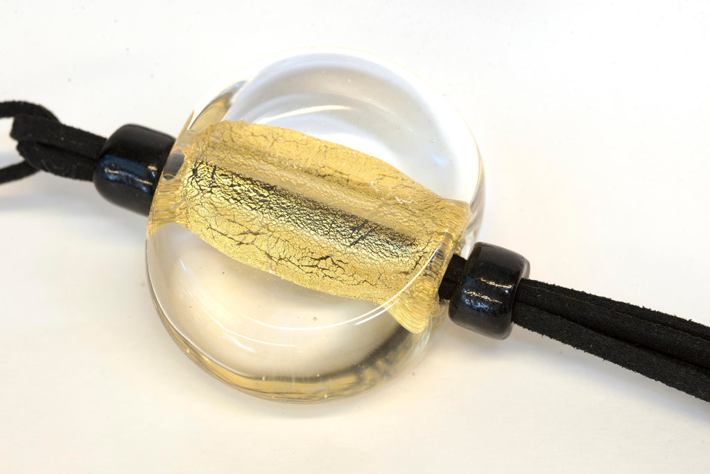 Murano glass necklace handmade in Murano by Cesare Sent original made in italy fashion elegant accessory silver leaf crafts lampworking